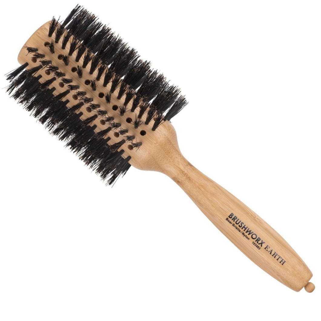 Brushworx Earth Bamboo Aerated Radial Brush Extra Large