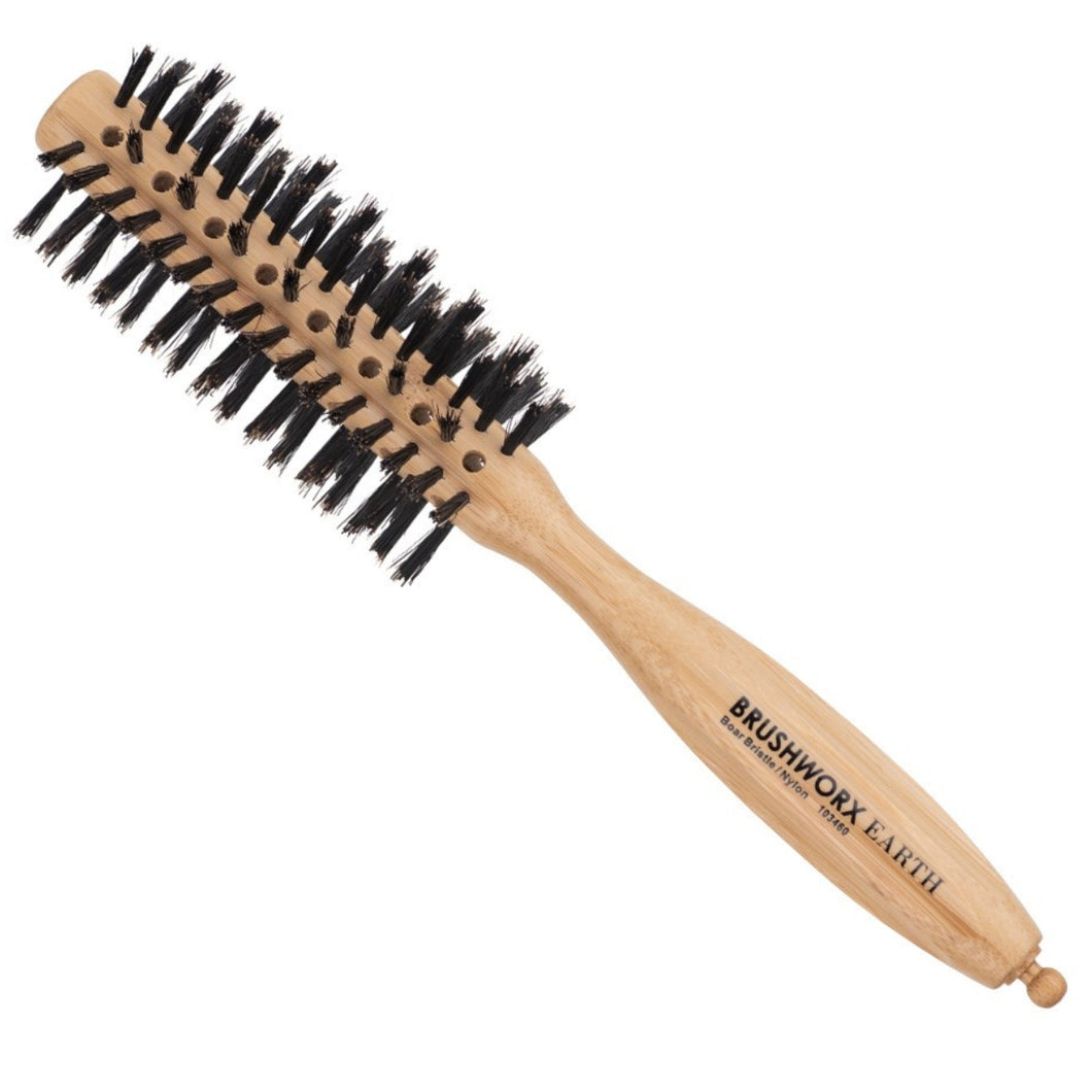 Brushworx Earth Bamboo Aerated Radial Brush - Small