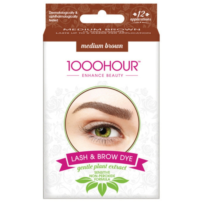 1000 Hour Lash & Brow Plant-Based Dye Kit - Medium Brown