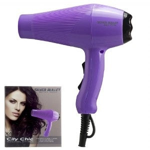 Silver Bullet City Chic Hairdryer 2000W Violet