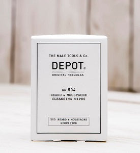 Depot 504 Beard & Moustache Cleansing Wipes 12pk