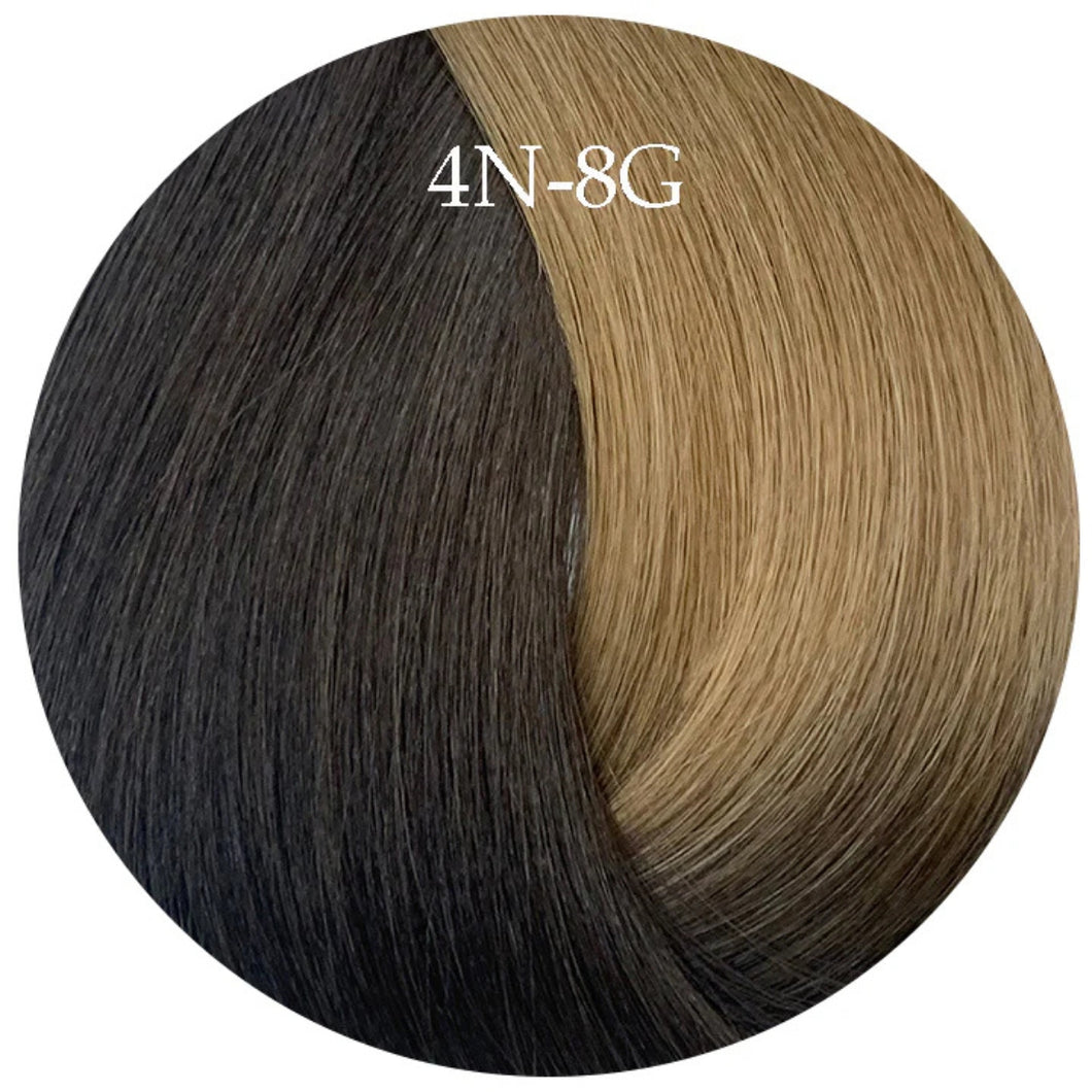 Showpony 20' Human Hair Skin Weft Tape 4N-8G Warm Coffee Melt Ombre