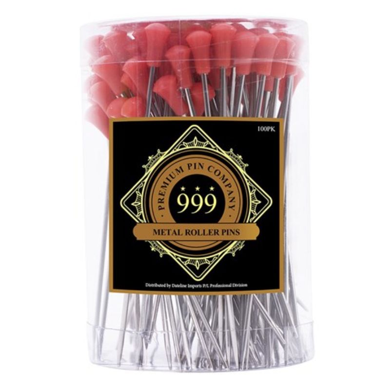 999 Long Red Metal Roller Pins 100 Pack