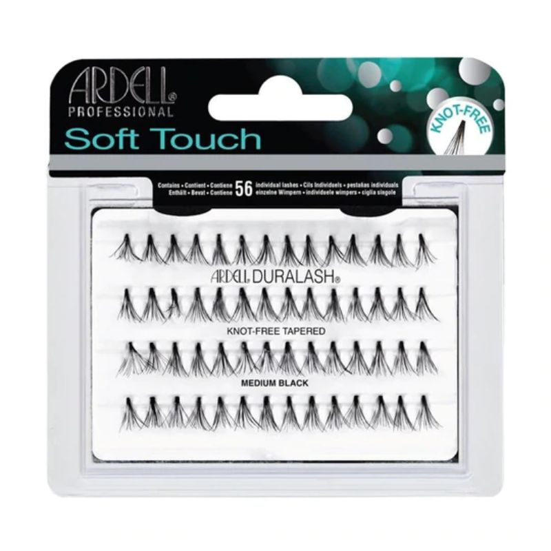 Ardell Soft Touch Medium Black Knot Free Tapered Tips 56 piece