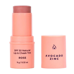 Avocado Zinc SPF 50 Natural Lip & Cheek Tint - Rose