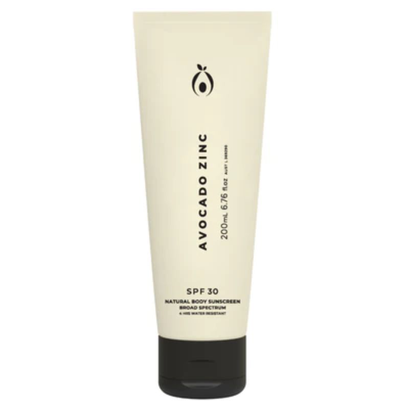 Avocado Zinc SPF 30 Natural Body Sunscreen 200ml
