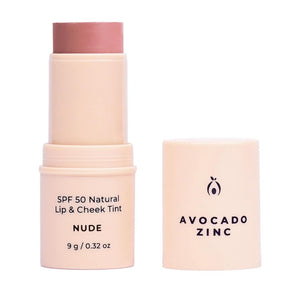 Avocado Zinc SPF 50 Natural Lip & Cheek Tint - Nude