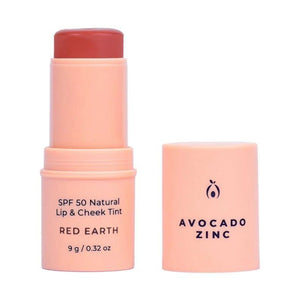 Avocado Zinc SPF 50 Natural Lip & Cheek Tint - Red Earth