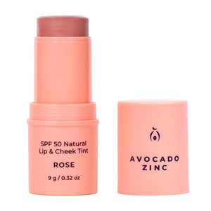 Avocado Zinc SPF 50 Natural Lip & Cheek Tint - Rose