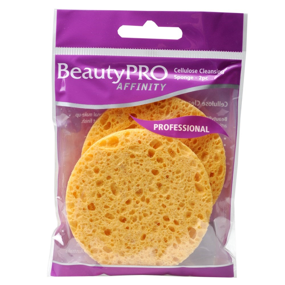 BeautyPro Affinity Cellulose Cleansing Sponges Round 2 Pack