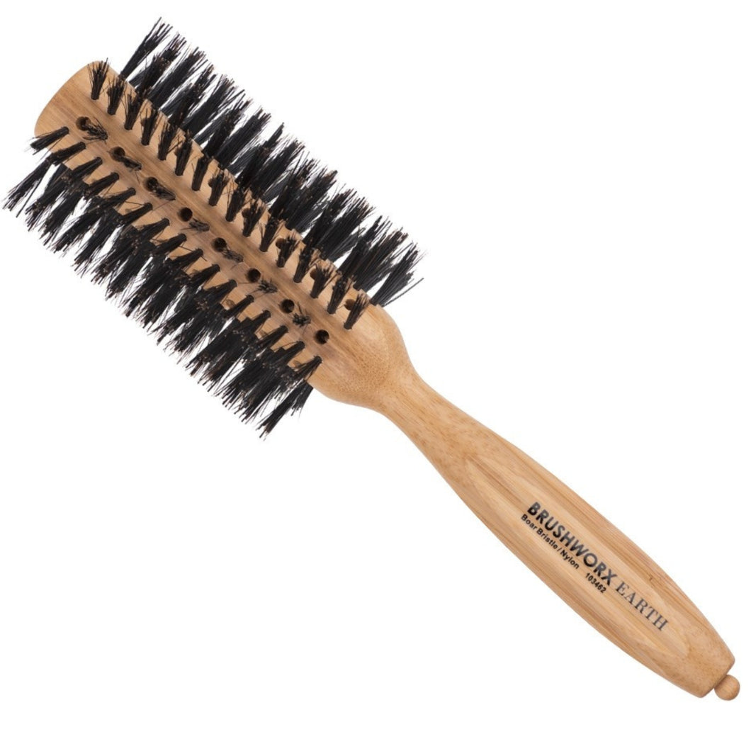 Brushworx Earth Bamboo Aerated Radial Brush Large