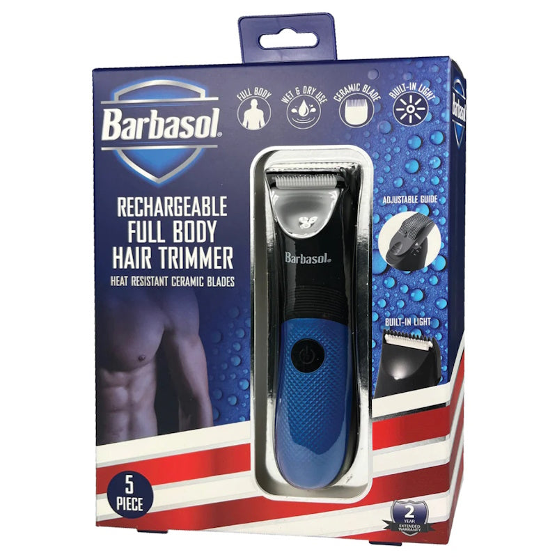 Barbasol Rechargeable Full Body Hair Trimmer, Ceramic Blades