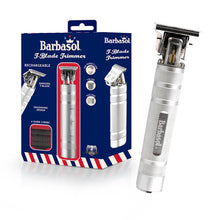 Load image into Gallery viewer, Barbasol Classic Stainless-Steel Rechargeable Zero-Gapped T-Blade Trimmer