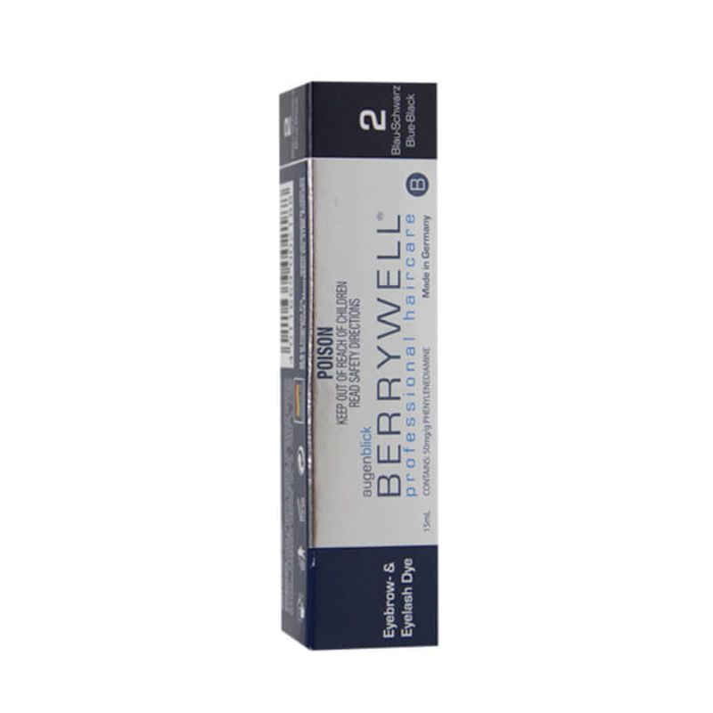Berrywell Eyebrow Eyelash Tint Blue Black 15ml