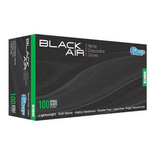 Black Air Nitrile Gloves ExLrg