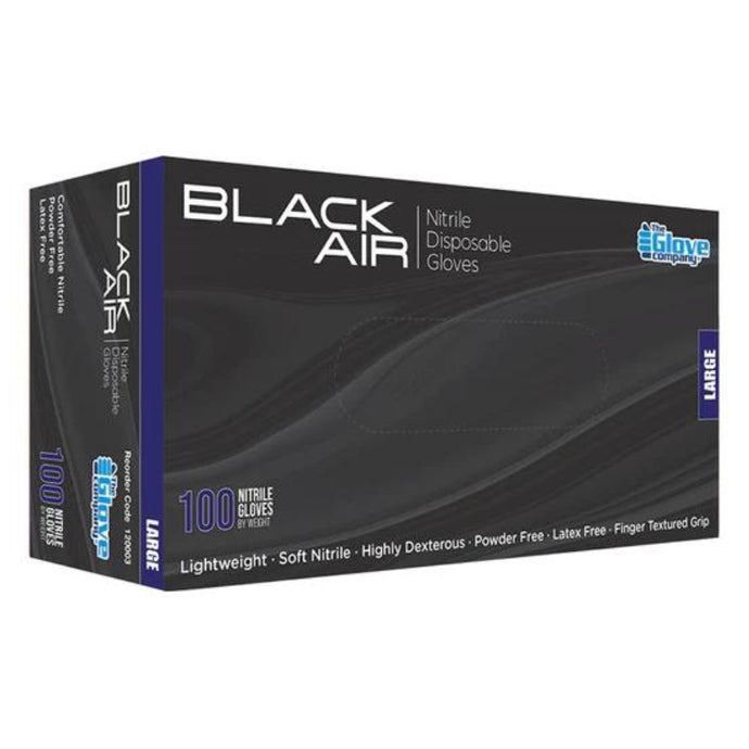 Black Air Nitrile Gloves Large