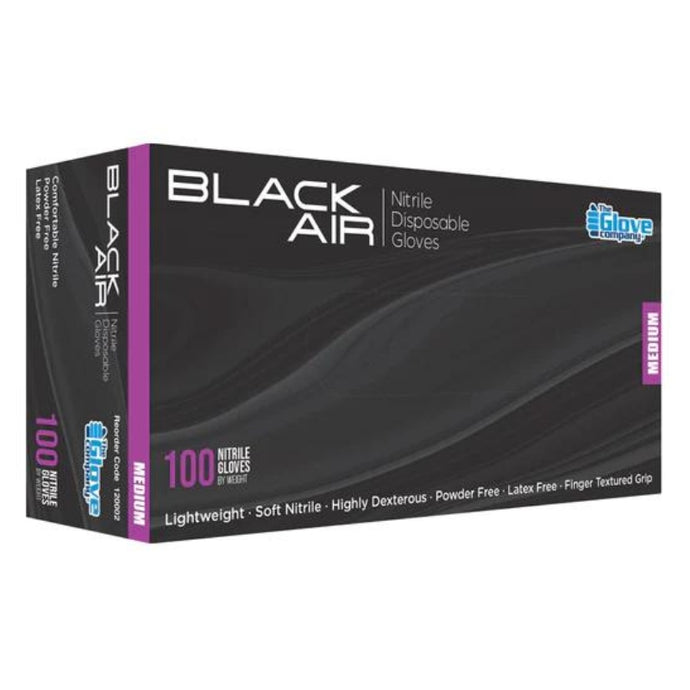 Black Air Nitrile Gloves Med