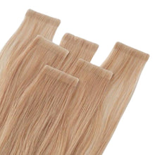 Load image into Gallery viewer, Celebrity Wigs Angel Invisible 4x9 Tape Extensions (20"/50cm) 10 Pack #24/18+613 Dark Blonde + Lightest Golden Blonde