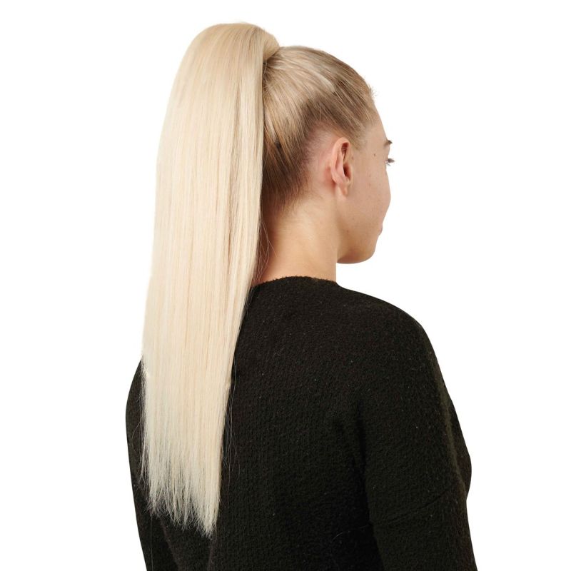Celebrity Wigs Grande Pony Wrap Human Hair #60 Lightest Platinum Blonde