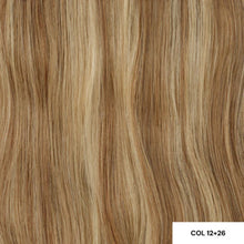 Load image into Gallery viewer, Celebrity Wigs Angel Seamless Single 5 Clip 4&quot;/10cm 14g Extensions #12+26HL Light Brown + Golden Blonde