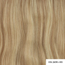 Load image into Gallery viewer, Celebrity Wigs Angel Seamless Single 5 Clip 4&quot;/10cm 14g Extensions #24/18+613HL Dark Blonde &amp; Lightest Golden Blonde