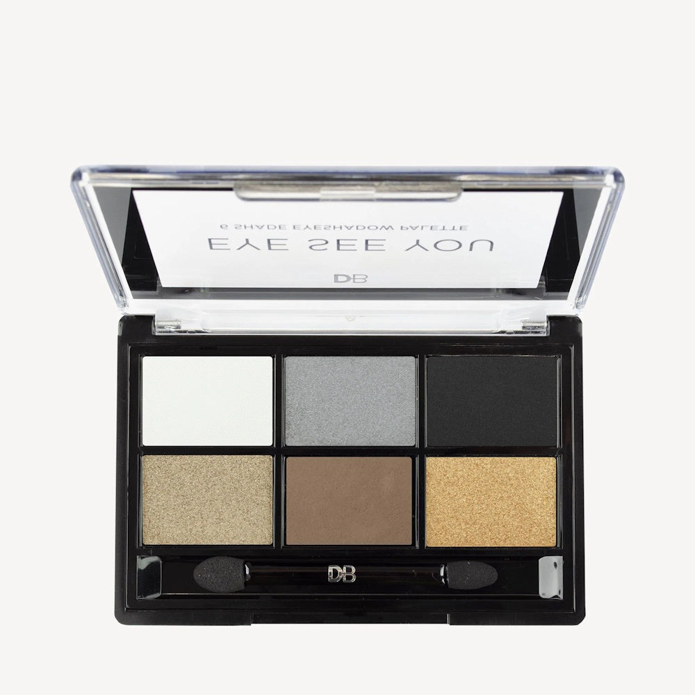 DB Eyeshadow Palette 6 Shade Smoke & Glitter