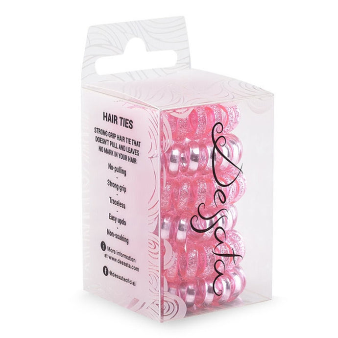 Dessata No-Pull Hair Ties Fuchsia - 6 Pack