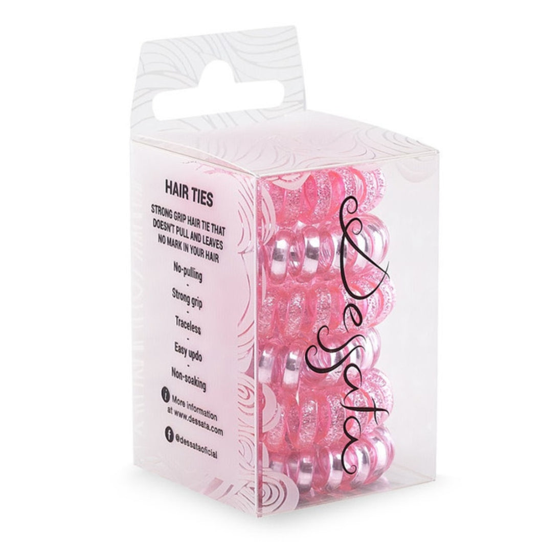 Dessata No-Pull Hair Ties Fuchsia - 6 Pack