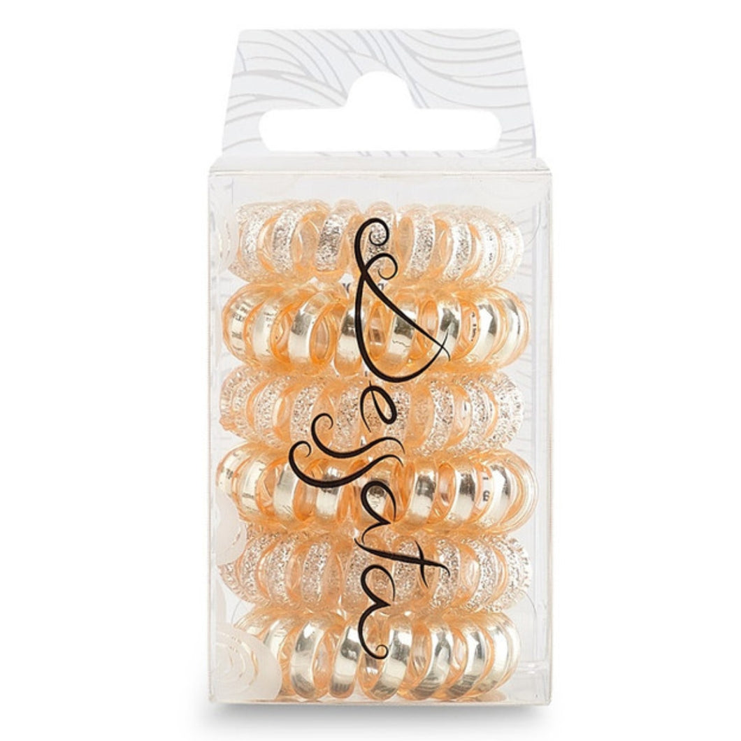 Dessata No-Pull Hair Ties Rose Gold - 6 Pack