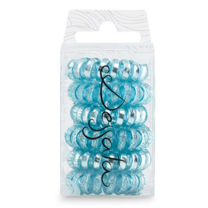 Dessata No-Pull Hair Ties Turquoise- 6 Pack