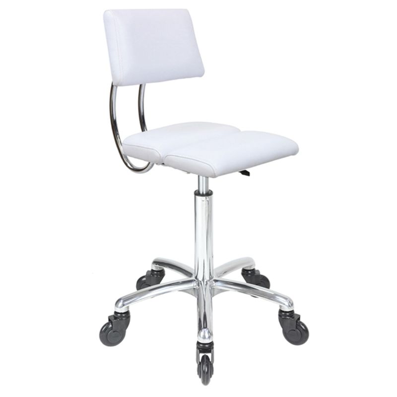 Dove Stool White Chrome CC