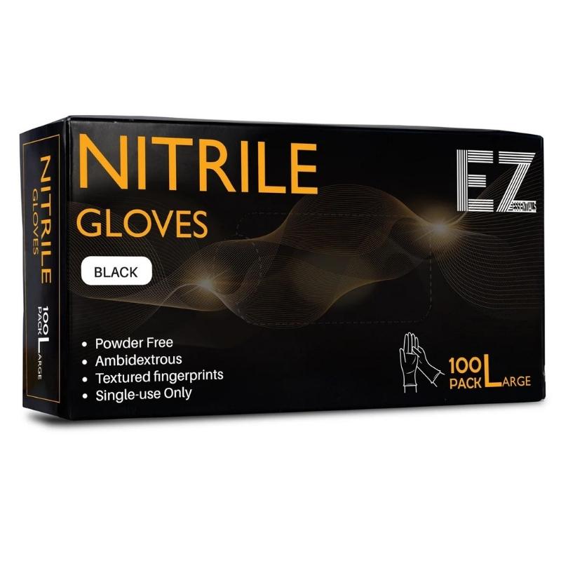 Ez Essentials Premium Nitrile Gloves Large 100 Pack