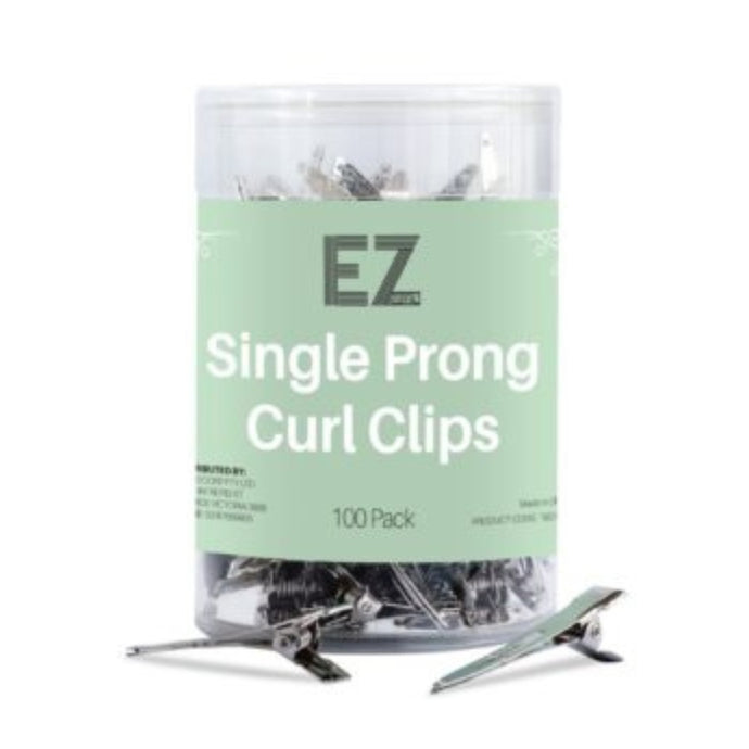 EZ Single Prong Curl Clips 100 Pack