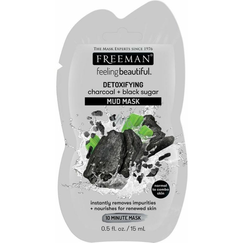 Freeman Detoxifying Charcoal + Black Sugar Mud Mask 15ml