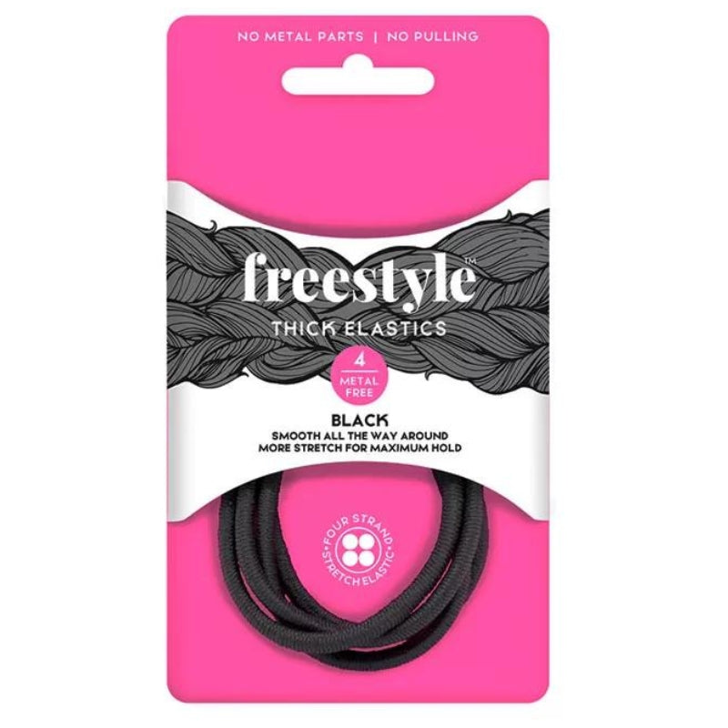 Freestyle Metal Free Thick Elastics - Black