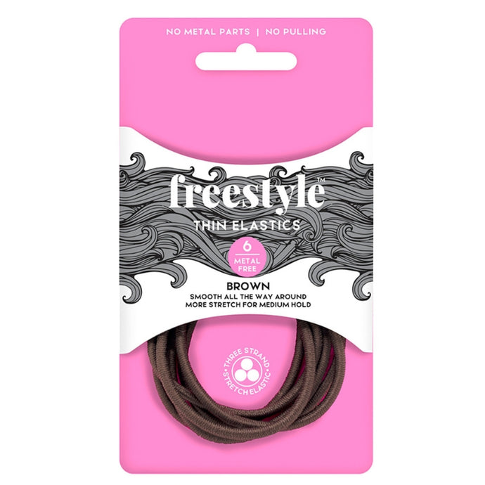 Freestyle Metal Free Thin Elastics - Brown