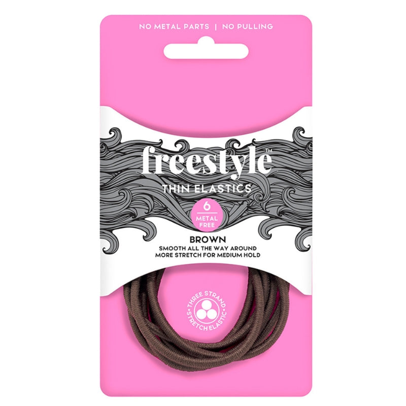 Freestyle Metal Free Thin Elastics - Brown