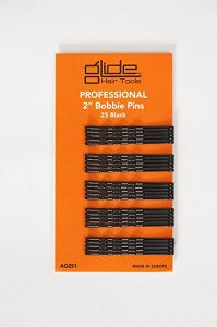 Glide Bobbie Pins Black 25pk