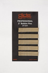 Glide Bobbie Pins Gold 25pk