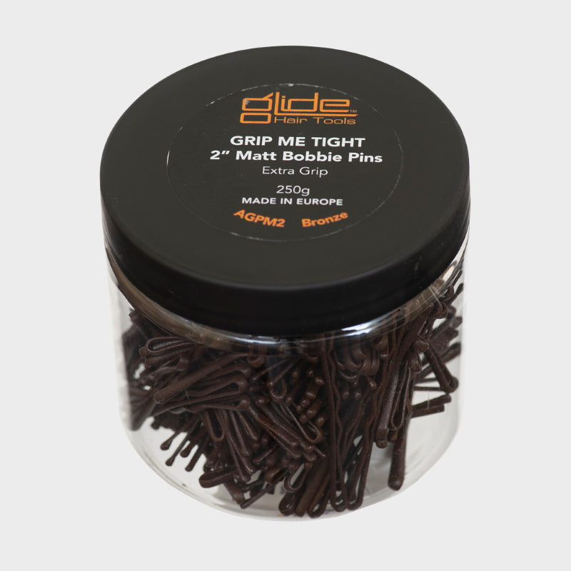 Glide Grip Me Tight Bobby Pins Matt Bronze 250g