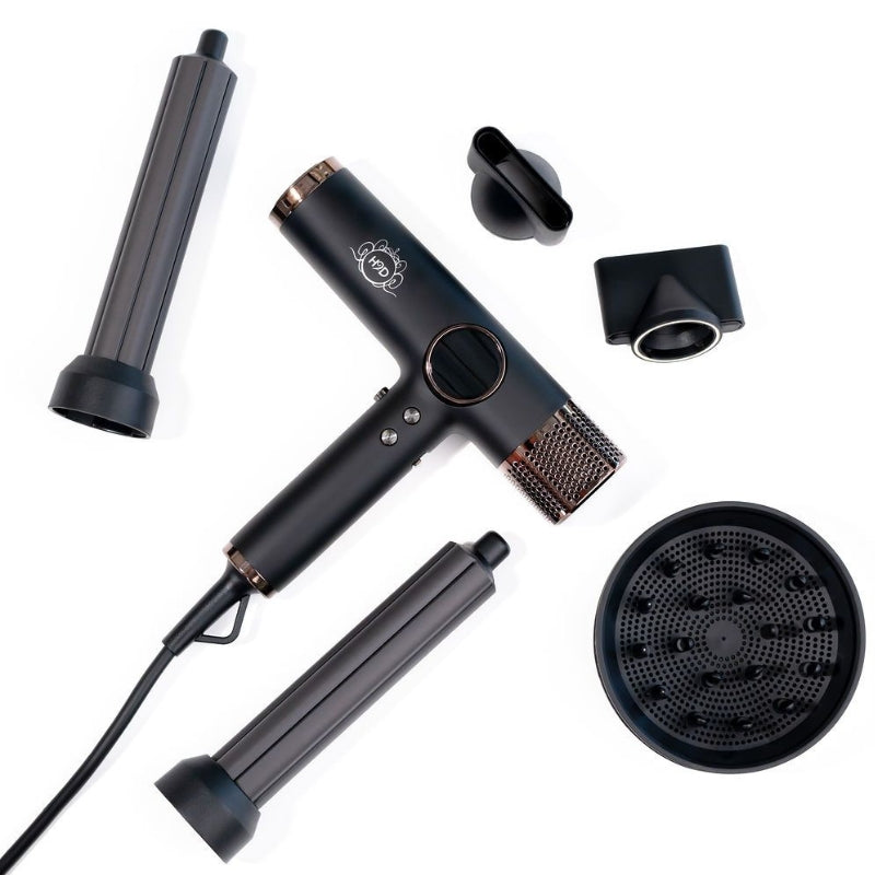 H2D Xtreme Four In One Hair Dryer + Styler - Black