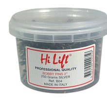Load image into Gallery viewer, Hi Lift Bobby Pins Silver 250g