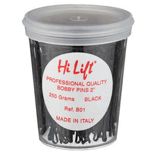 Load image into Gallery viewer, Hi Lift Bobby Pins Black 250g