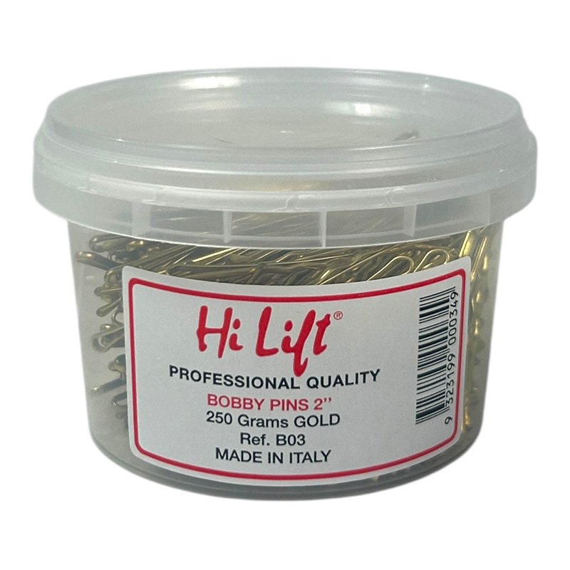 Hi Lift Bobby Pins Gold 250g Tub