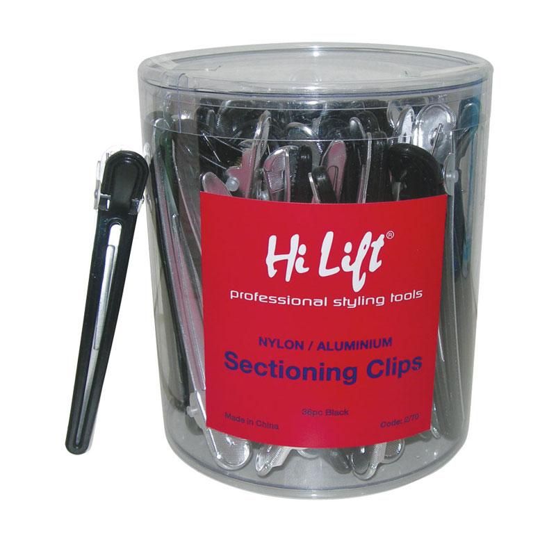 Hi Lift Nylon Aluminum Sectioning Clips Black 36 Piece Tub