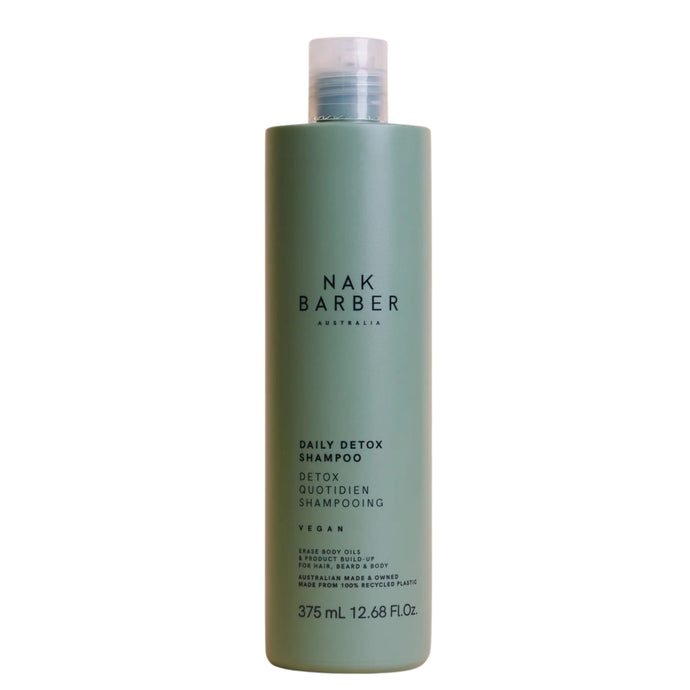 NAK Barber Daily Detox Shampoo for Scalp & Hair Beard & Body 375ml