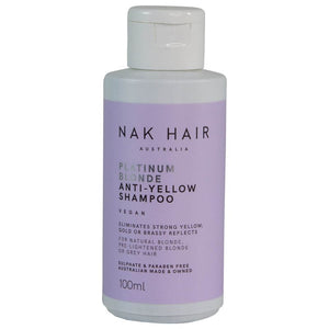 NAK Platinum Blonde Anti-Yellow Shampoo 100ml Travel Size