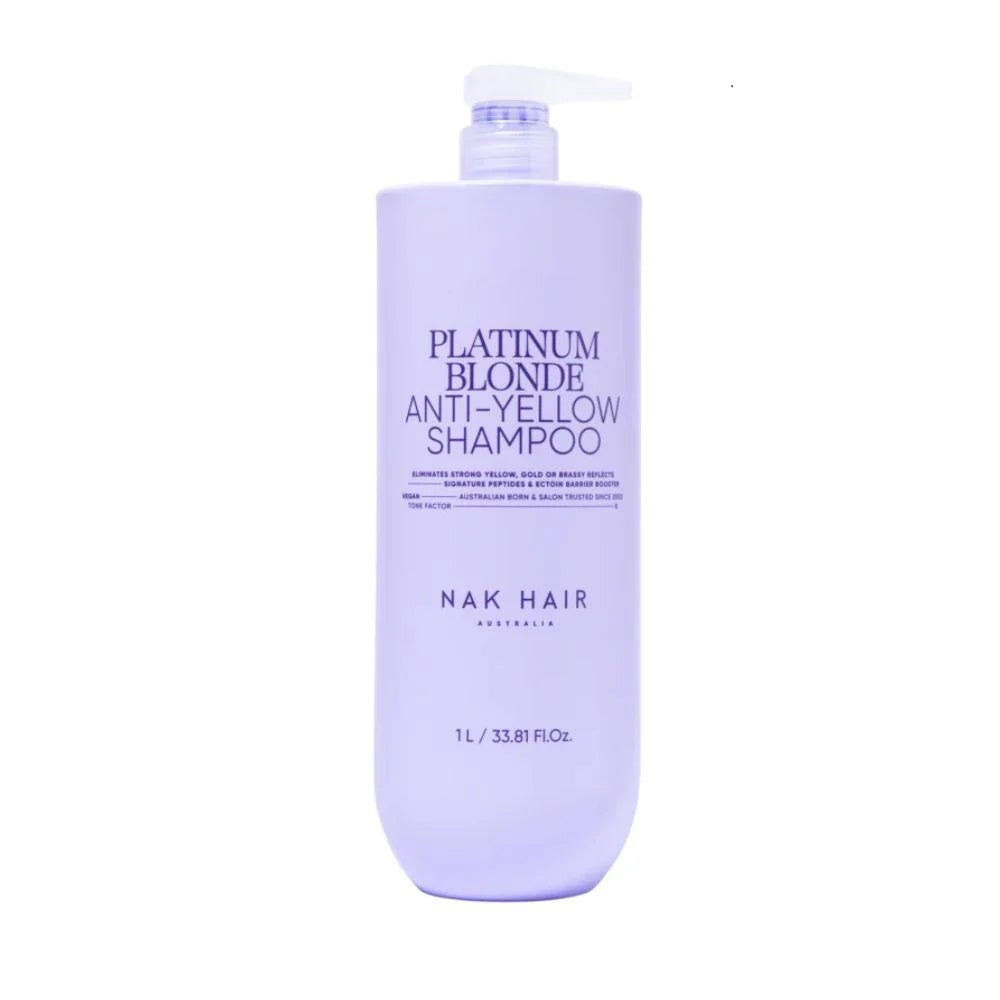 NAK Signature Platinum Blonde Shampoo Anti-Yellow 1 Litre