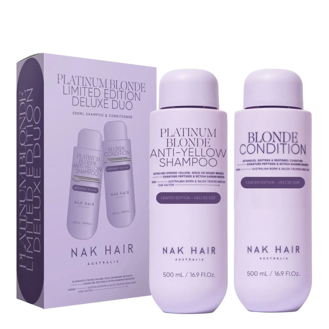 Nak Signature Platinum Blonde 500ml Shampoo & Conditioner Duo