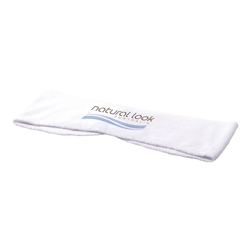 Natural Look Terry Toweling Head Band With Velcro